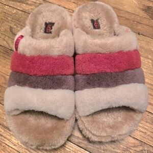 UGG Men's Fluff You Stripes Slippers Chestnut SOLD OUT!!